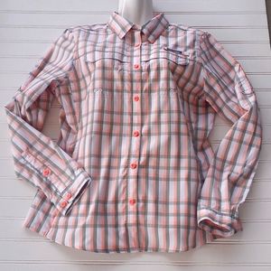 Columbia Sportswear PFG Plaid Button Down Long Sleeved Shirt